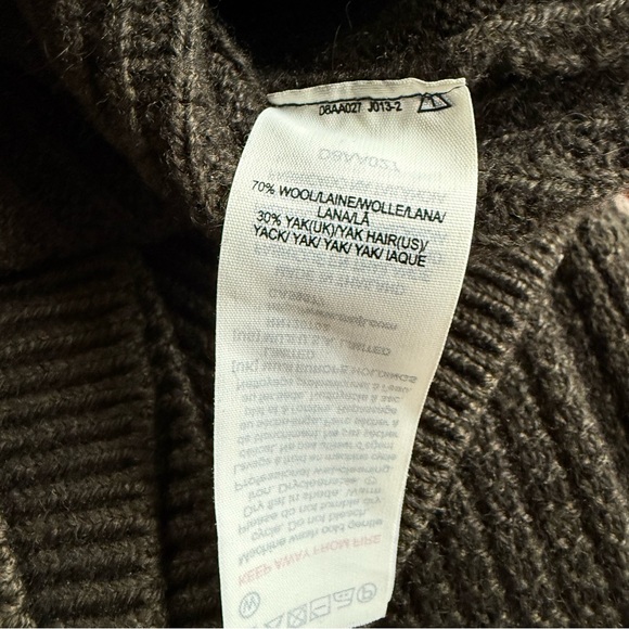 Muji Men Wool Yak Blend Ribbed Knit Sweater Brown Minimalist Bundle of 2 Medium - Picture 7 of 12